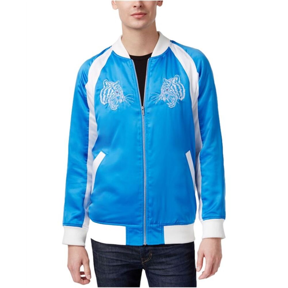 Jaywalker Mens Souvenir Tiger Track Jacket, Blue, M, DM